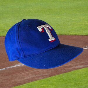 Texas Rangers Hat Cap Youth Strap Back OC Sports Blue MLB Adjustable